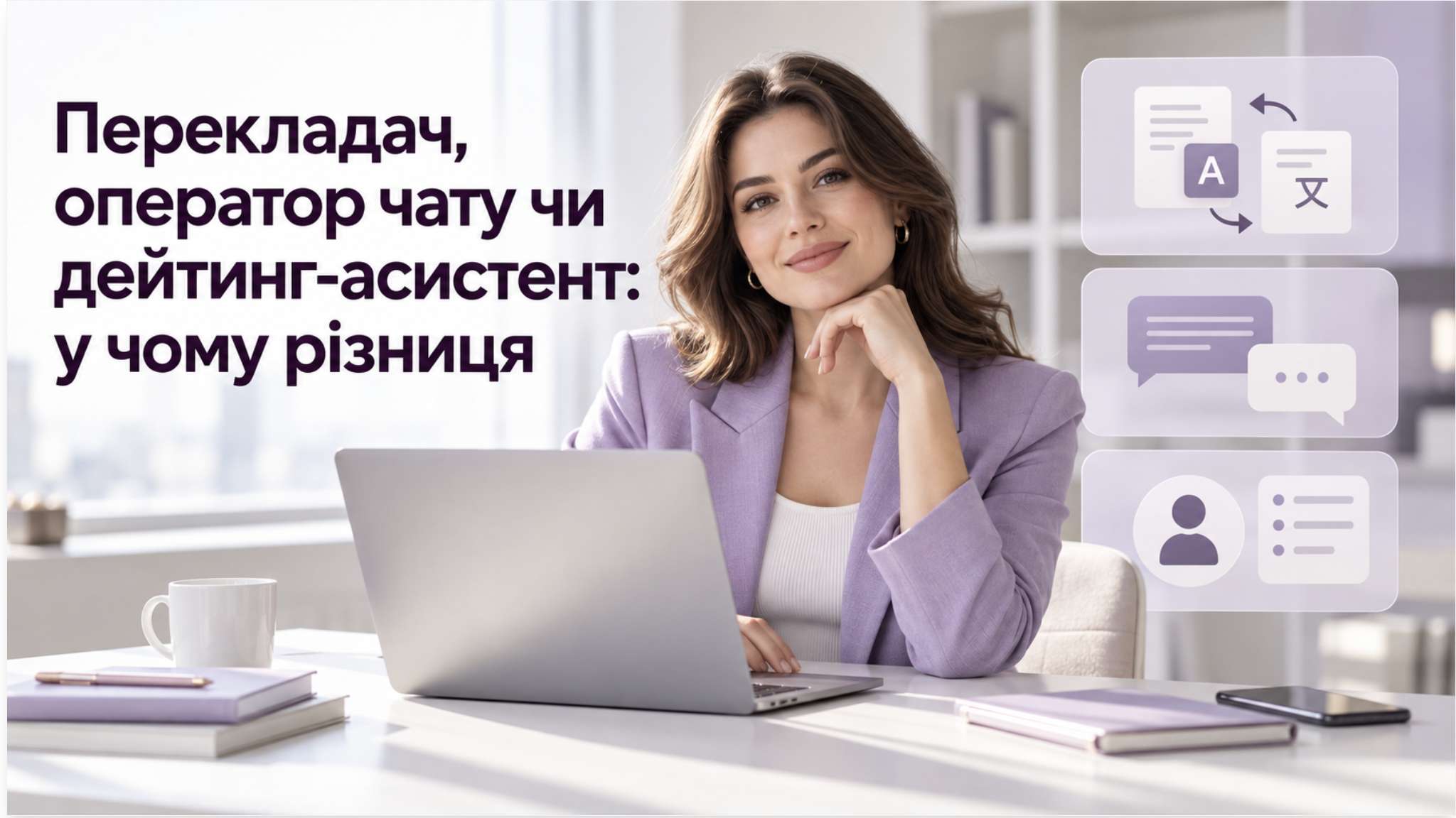 Порівняння професій перекладача оператора чату і дейтинг-асистента